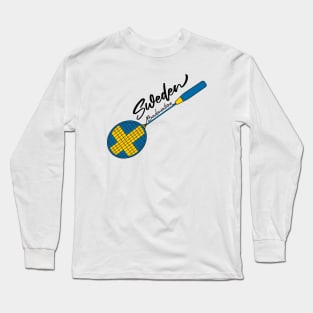 Sweden Flag of Badminton Racquet Racket Sports (Sweden) Flag Long Sleeve T-Shirt